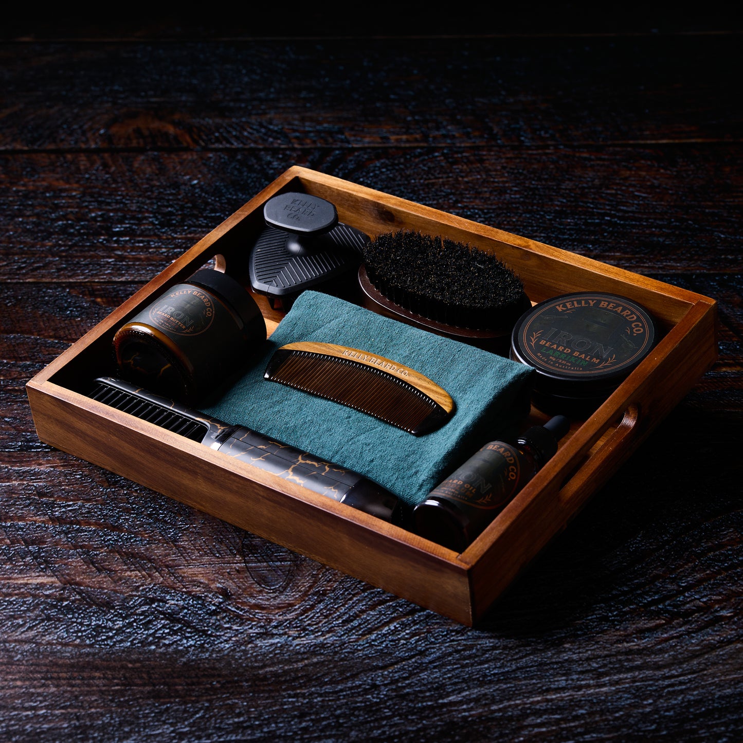 Kelly Beard Co. Iron Beard Comb — Horn & Sandalwood