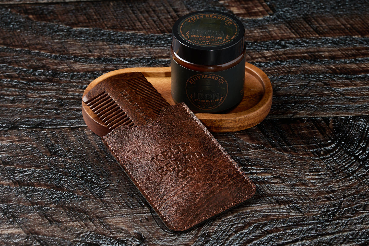 Kelly Beard Co. Iron Pocket Comb & Case